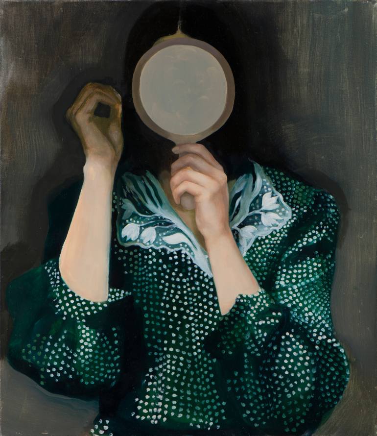 woman with mirror